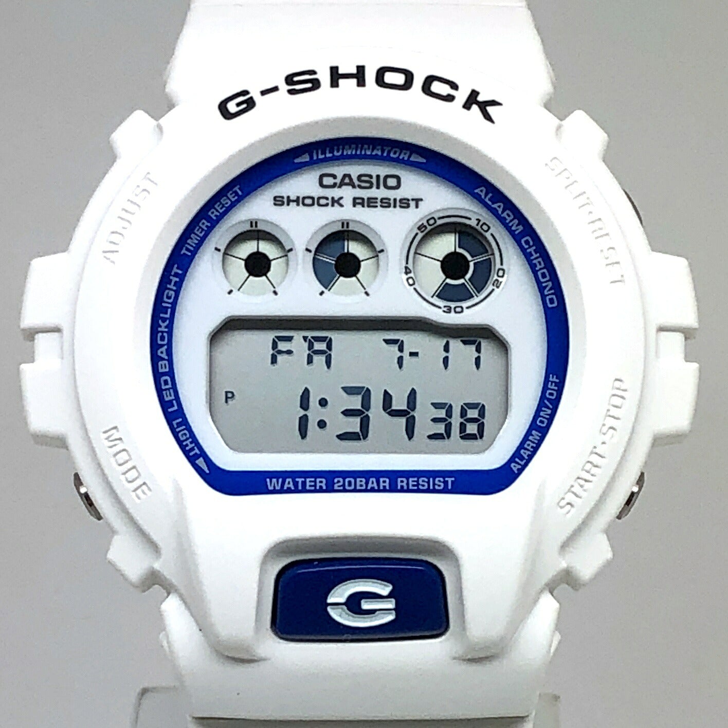 G-SHOCK DW-6900HDS-7 HIDDEN GLOW White Blue Watch Size ONE SIZE