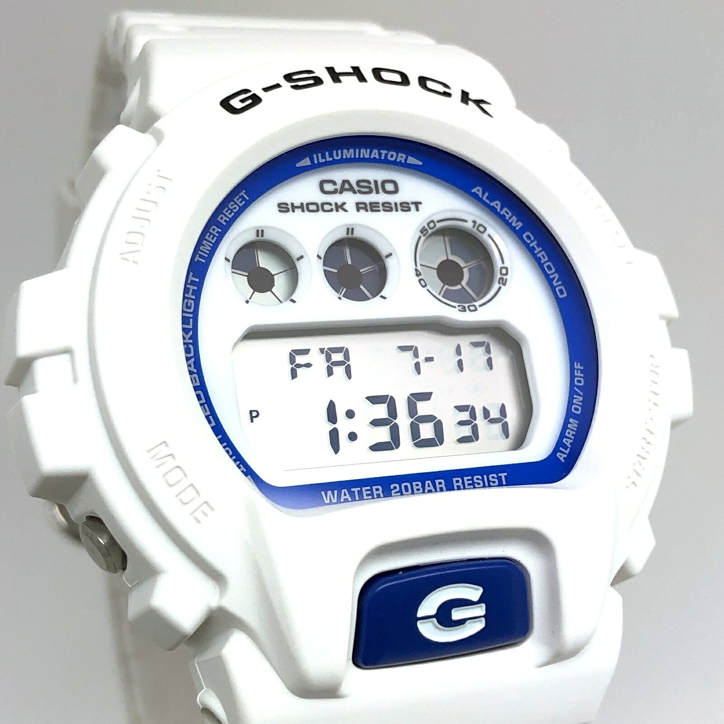 G-SHOCK DW-6900HDS-7 HIDDEN GLOW White Blue Watch Size ONE SIZE
