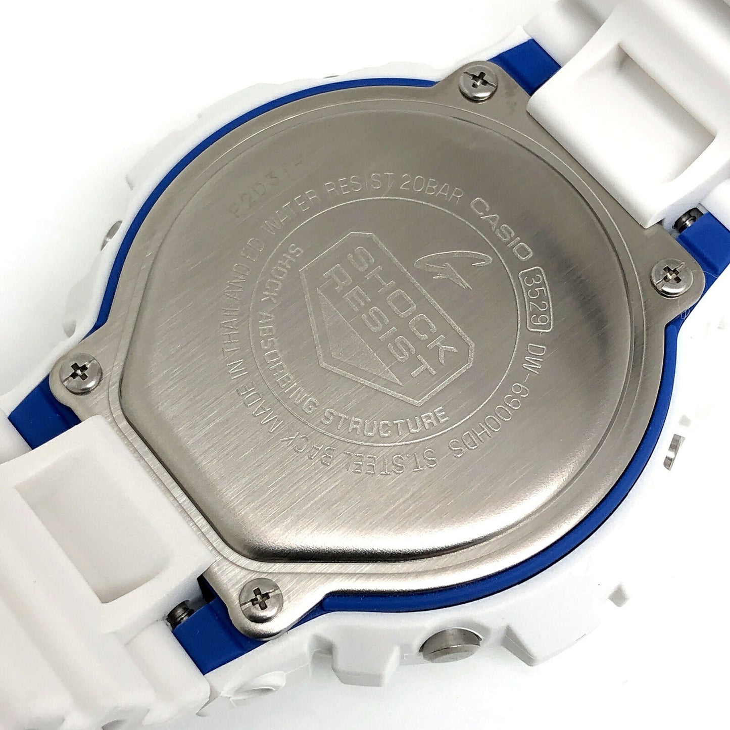 G-SHOCK DW-6900HDS-7 HIDDEN GLOW White Blue Watch Size ONE SIZE