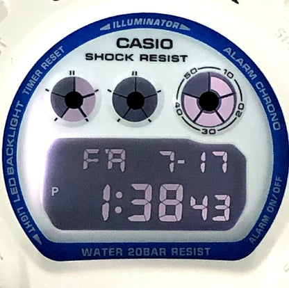 G-SHOCK DW-6900HDS-7 HIDDEN GLOW White Blue Watch Size ONE SIZE