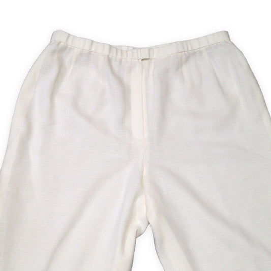 GIVENCHY GLAMOUR Silk Blend Rayon Pants White Size 48
