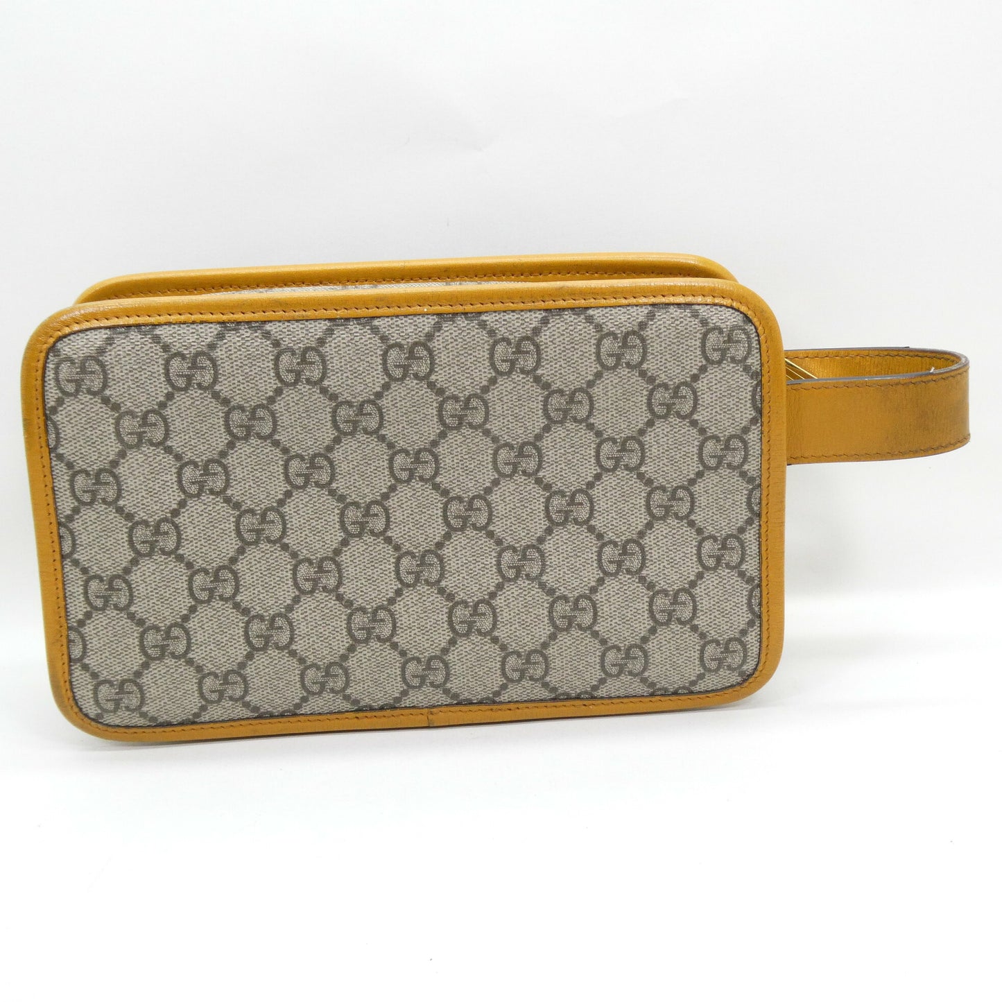 GUCCI GG Supreme Canvas Leather Clutch Bag Size ONE SIZE