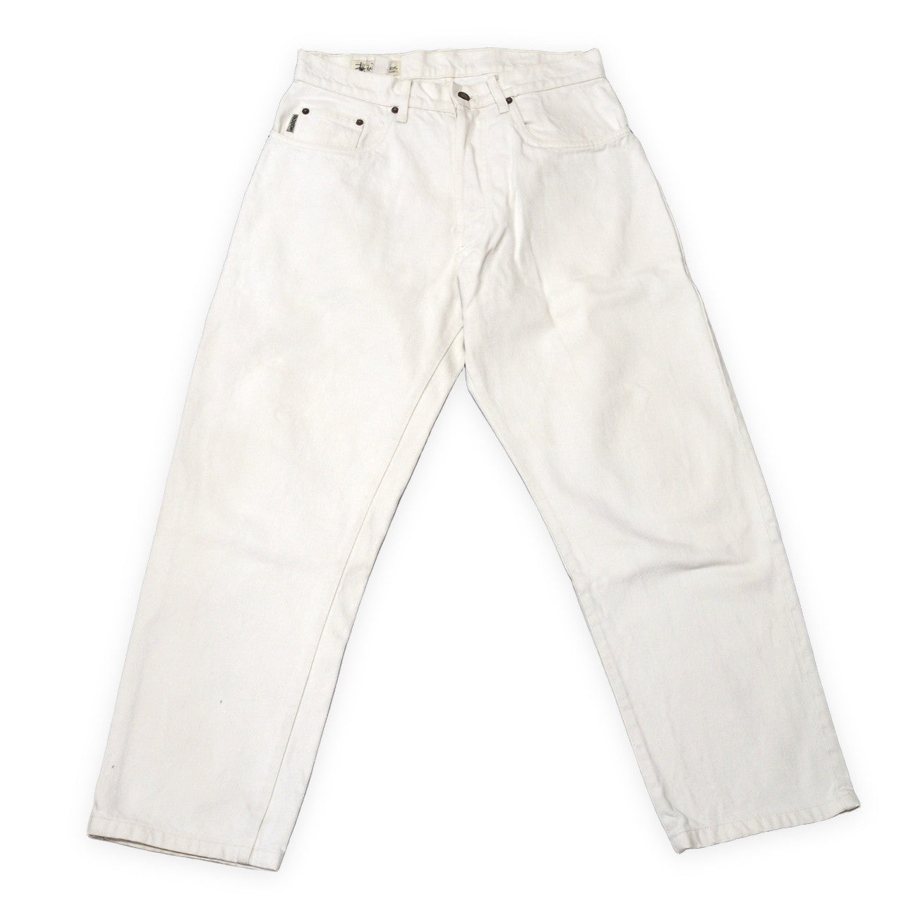 STUSSY 90s Old Stussy Big Ol White Denim Jeans Size 32