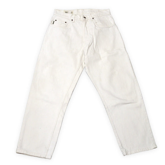 STUSSY 90s Old Stussy Big Ol White Denim Jeans Size 32