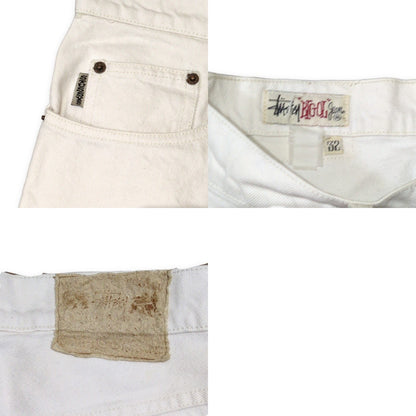 STUSSY 90s Old Stussy Big Ol White Denim Jeans Size 32