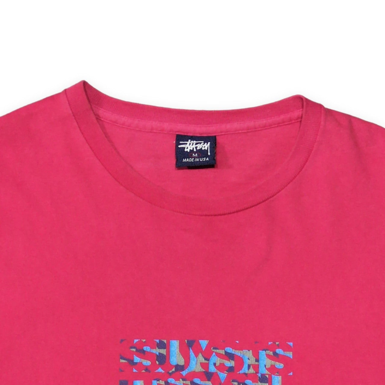STUSSY 90s Vintage USA Made Red T-Shirt Size M