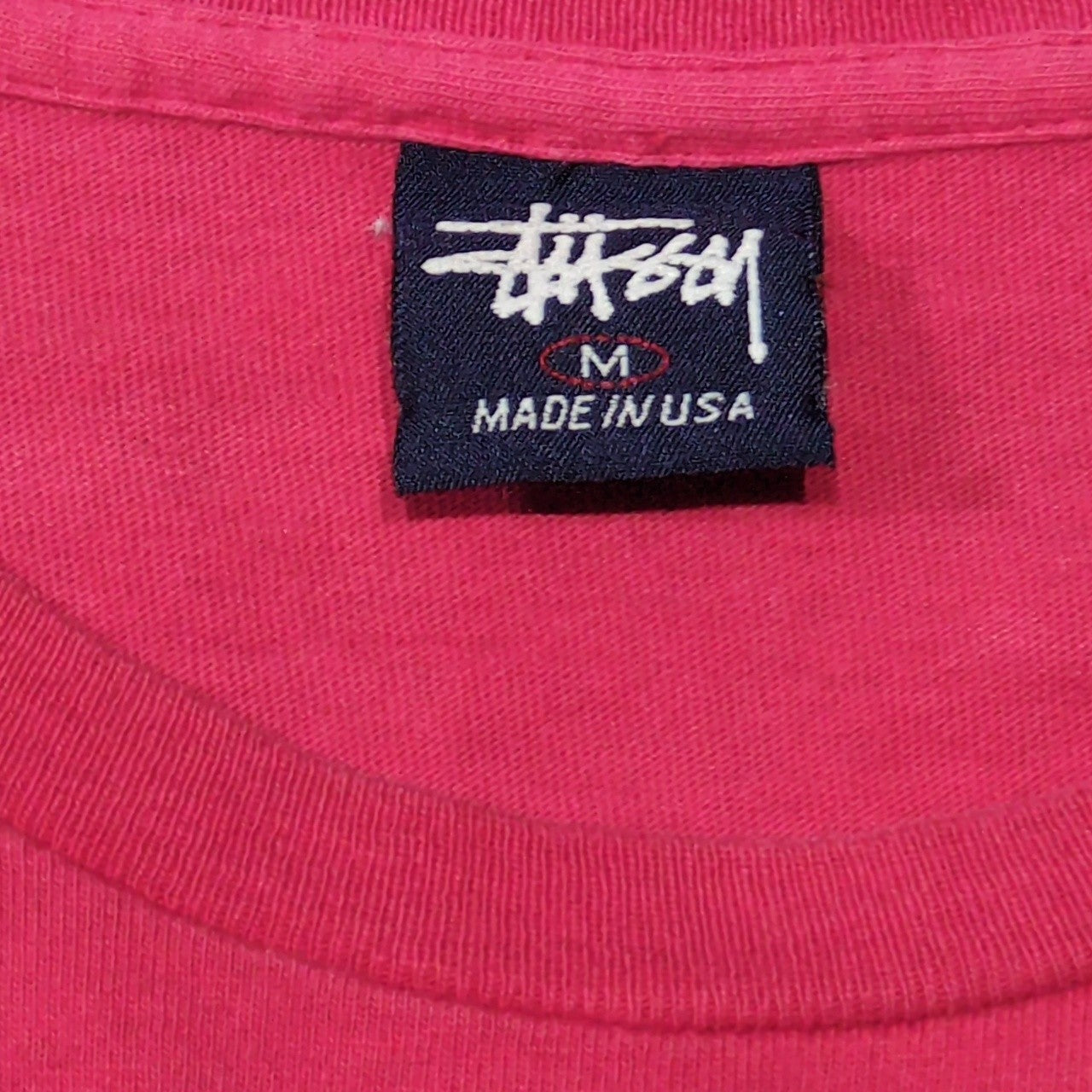 STUSSY 90s Vintage USA Made Red T-Shirt Size M