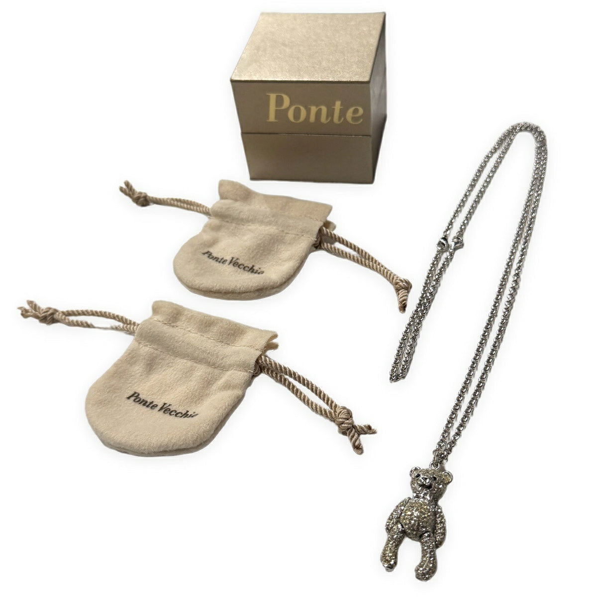 Ponte Vecchio Teddy Bear Long Necklace