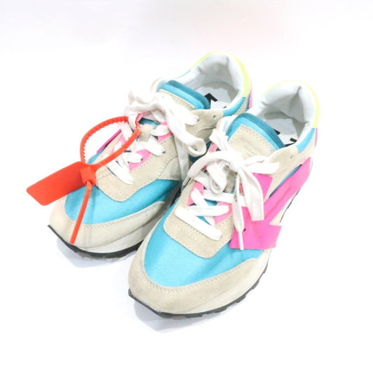 OFF-WHITE HG Runner Mixed-Media Sneakers Fuchsia Size 24.0CM