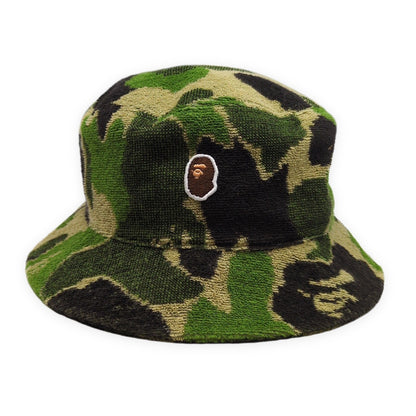 A BATHING APE ABC Camo Pile Jacquard Bucket Hat Size M