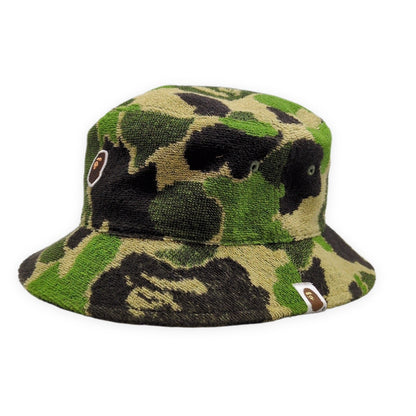 A BATHING APE ABC Camo Pile Jacquard Bucket Hat Size M