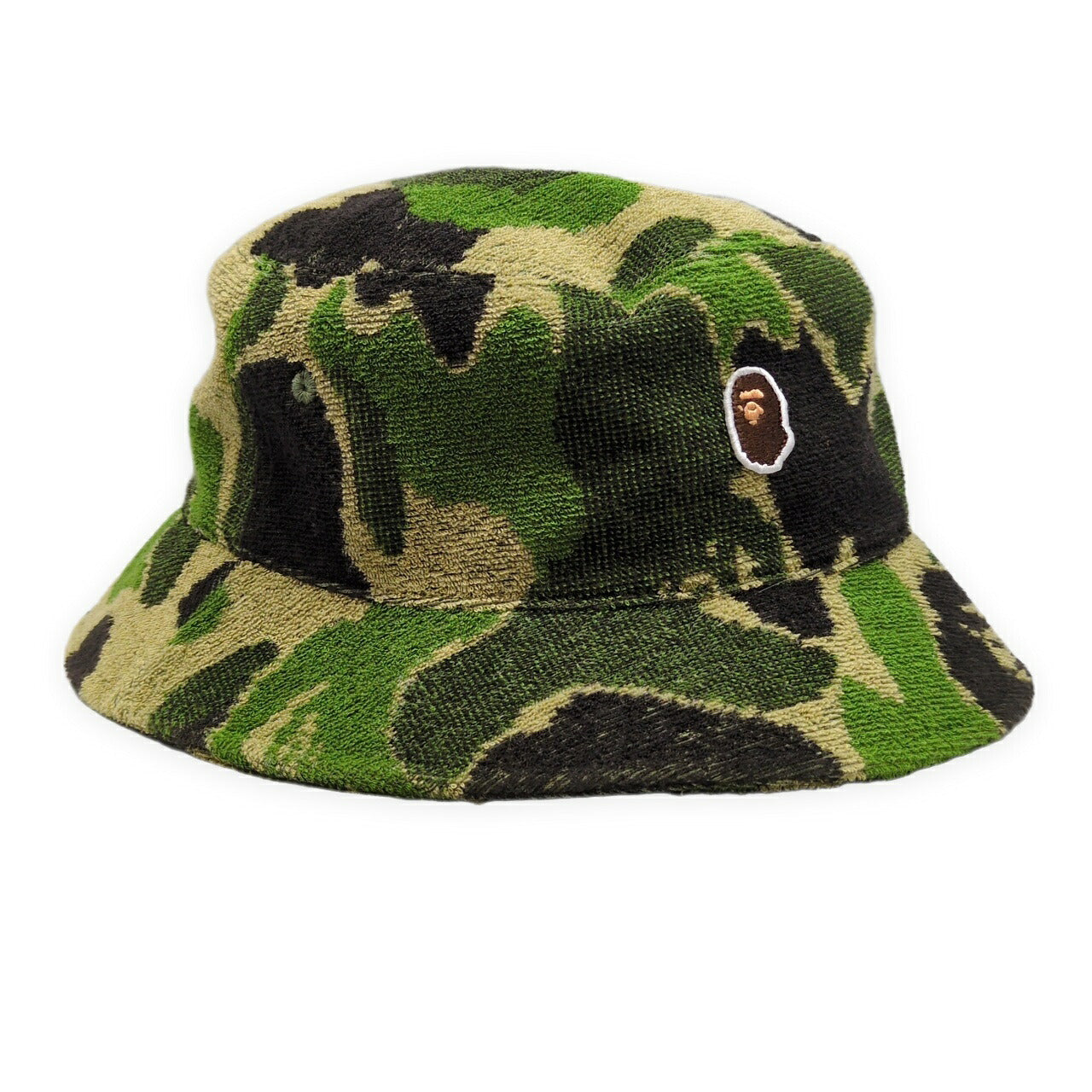 A BATHING APE ABC Camo Pile Jacquard Bucket Hat Size M