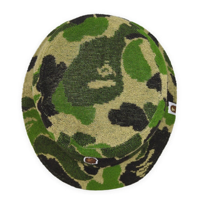 A BATHING APE ABC Camo Pile Jacquard Bucket Hat Size M