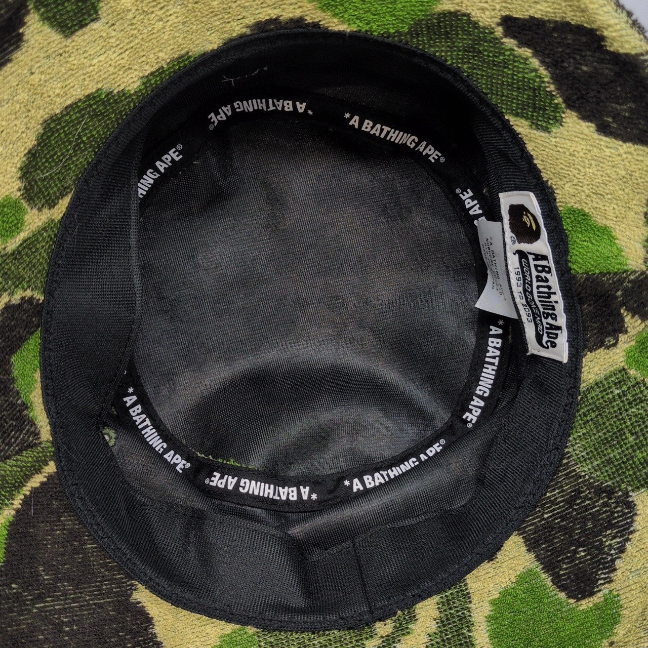 A BATHING APE ABC Camo Pile Jacquard Bucket Hat Size M