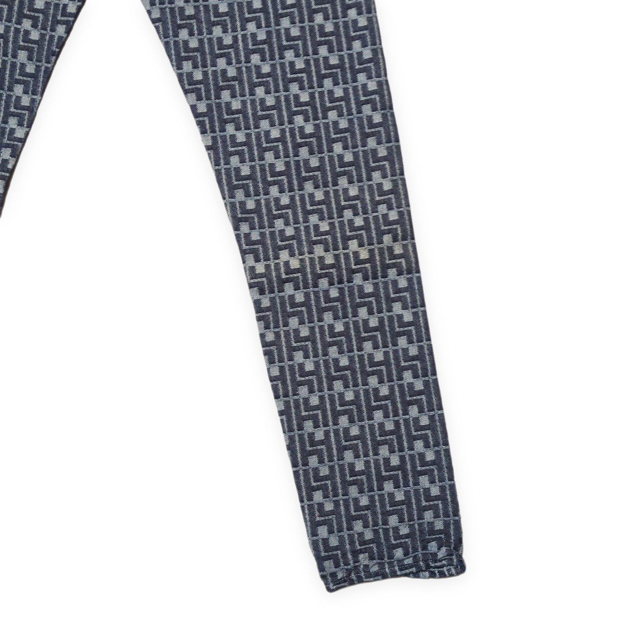 EVISU Lot.5500 Blue Monogram Jacquard Denim Jeans Size 32