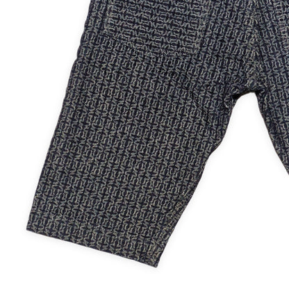 EVISU 7550 All-Over Jacquard Cotton Shorts Blue Size 32