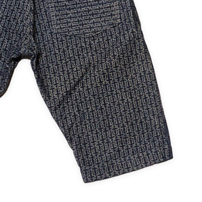 EVISU 7550 All-Over Jacquard Cotton Shorts Blue Size 32