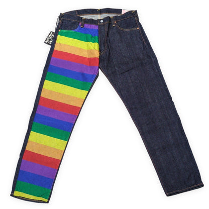EVISU 2000T Rainbow Selvedge Straight Jeans Size 38
