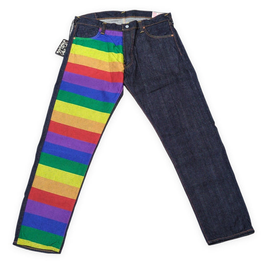 EVISU 2000T Rainbow Selvedge Straight Jeans Size 38