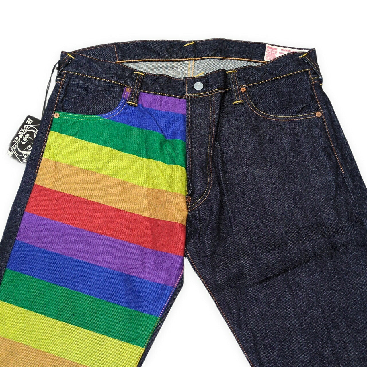 EVISU 2000T Rainbow Selvedge Straight Jeans Size 38