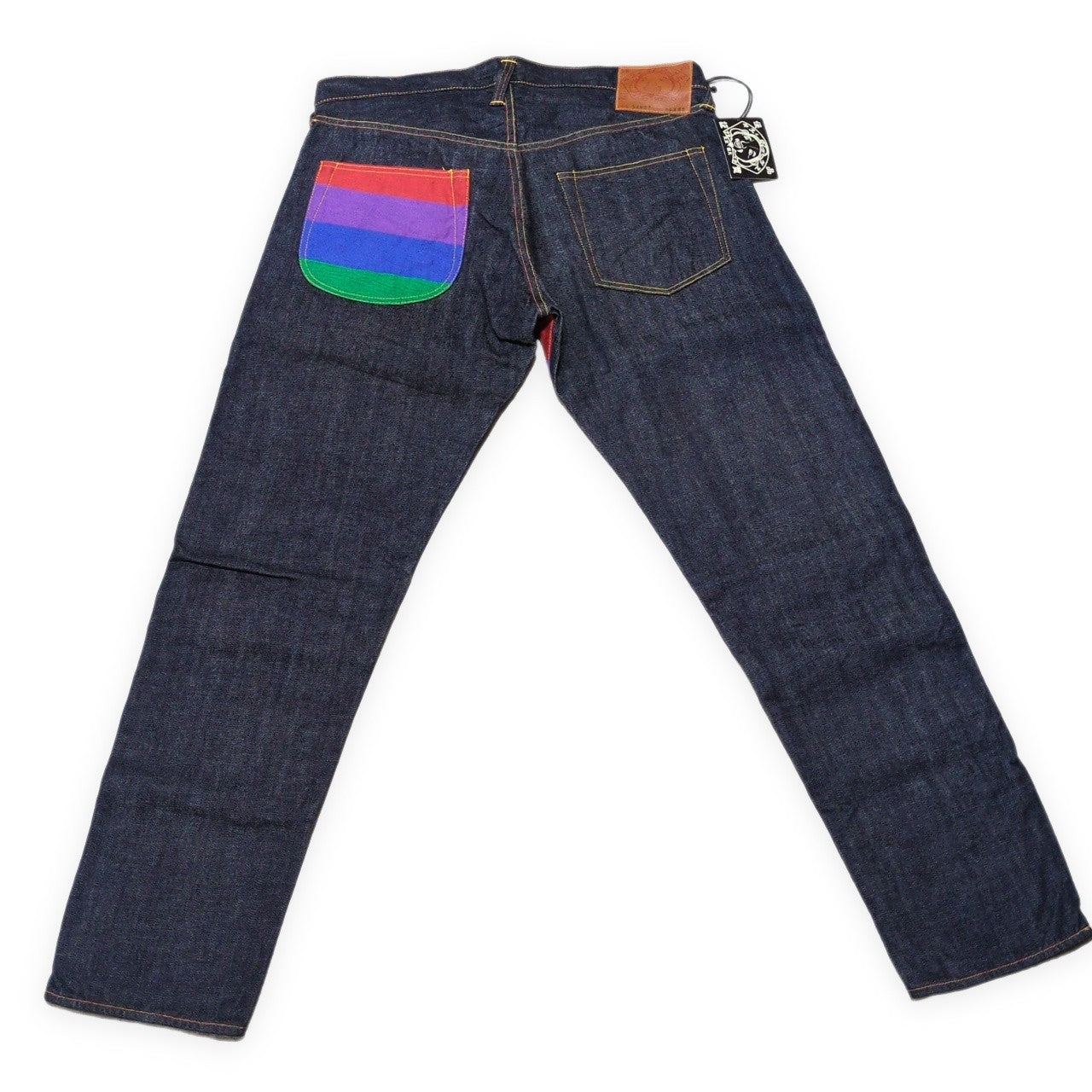 EVISU 2000T Rainbow Selvedge Straight Jeans Size 38