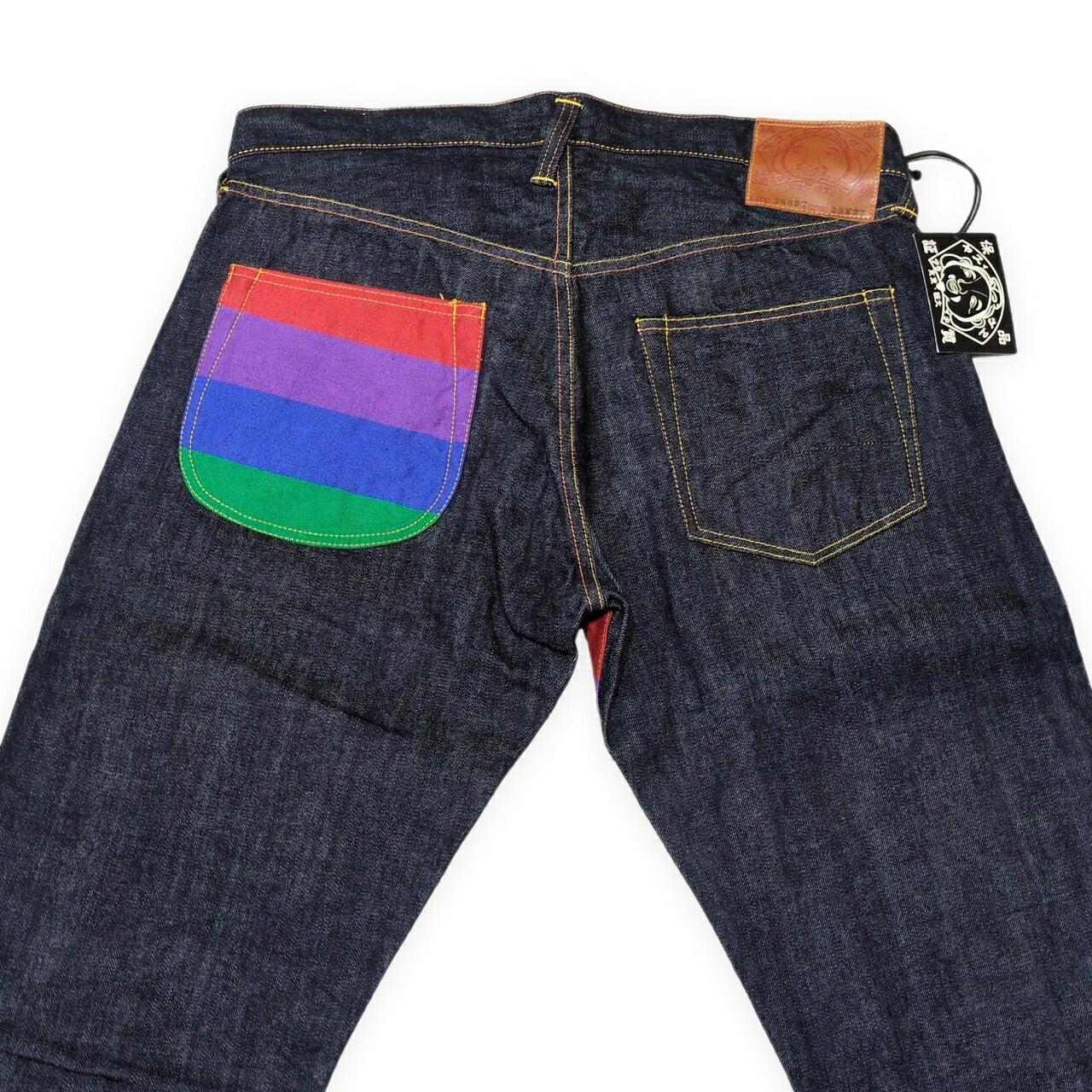 EVISU 2000T Rainbow Selvedge Straight Jeans Size 38