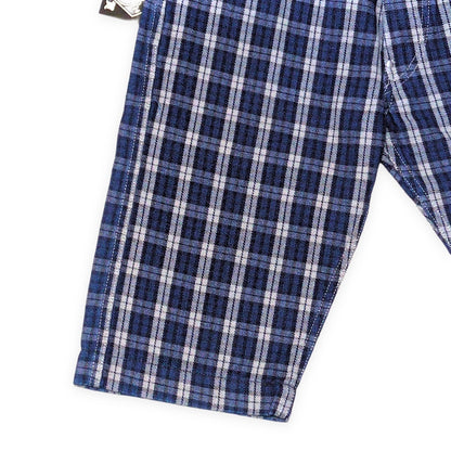 EVISU 7550 Check Cotton Shorts Blue Size 32