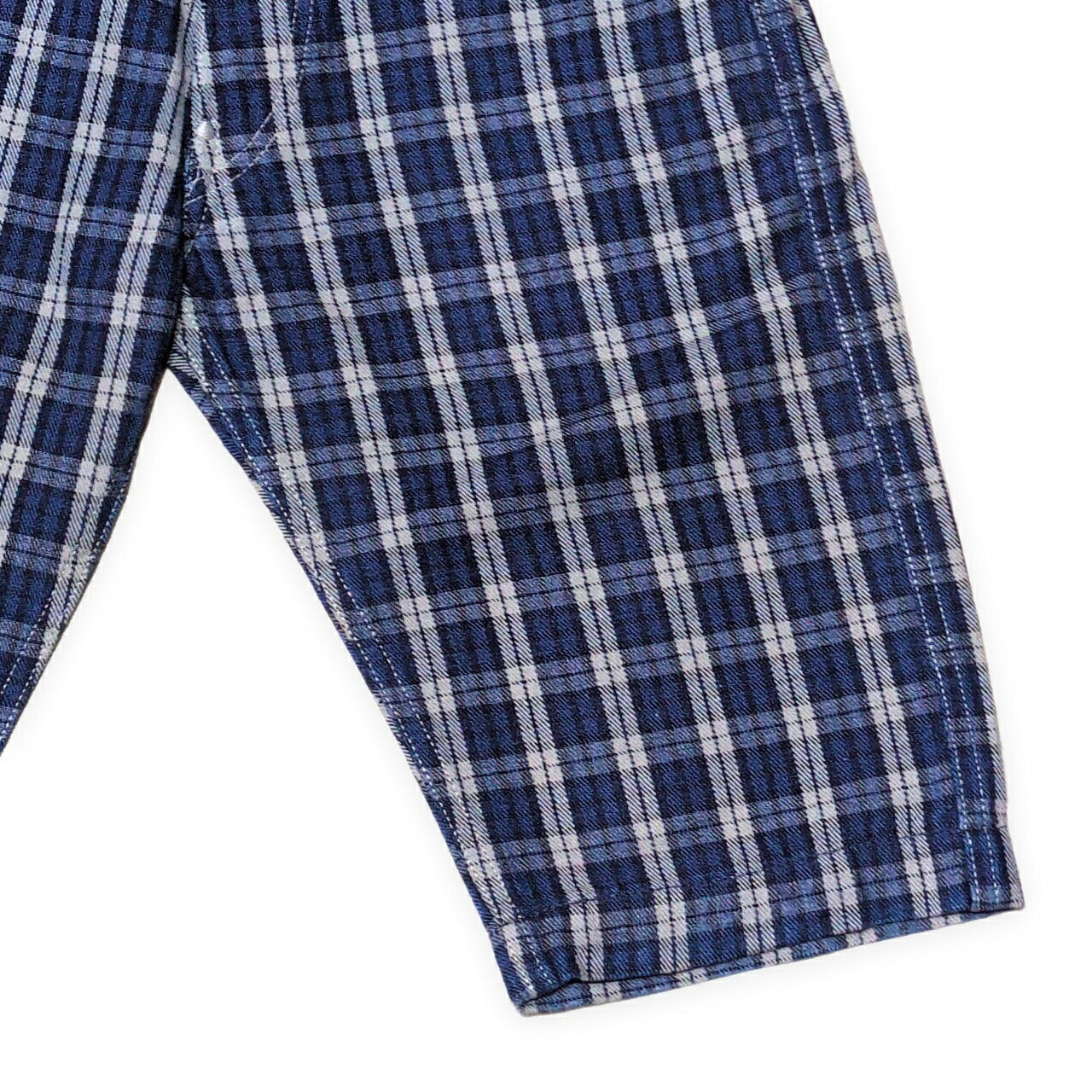 EVISU 7550 Check Cotton Shorts Blue Size 32