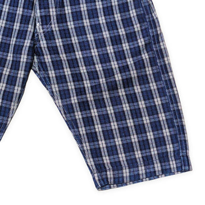 EVISU 7550 Check Cotton Shorts Blue Size 32