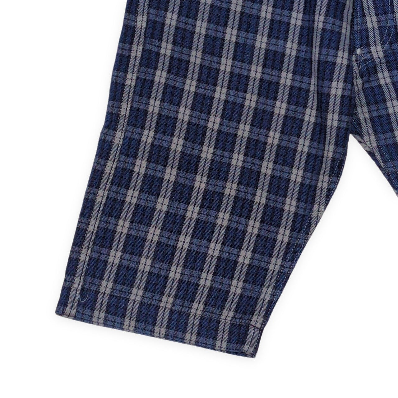 EVISU 7550 Check Cotton Shorts Blue Size 34