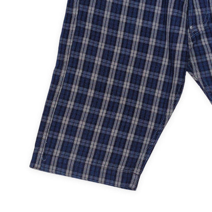 EVISU 7550 Check Cotton Shorts Blue Size 34