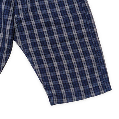 EVISU 7550 Check Cotton Shorts Blue Size 34