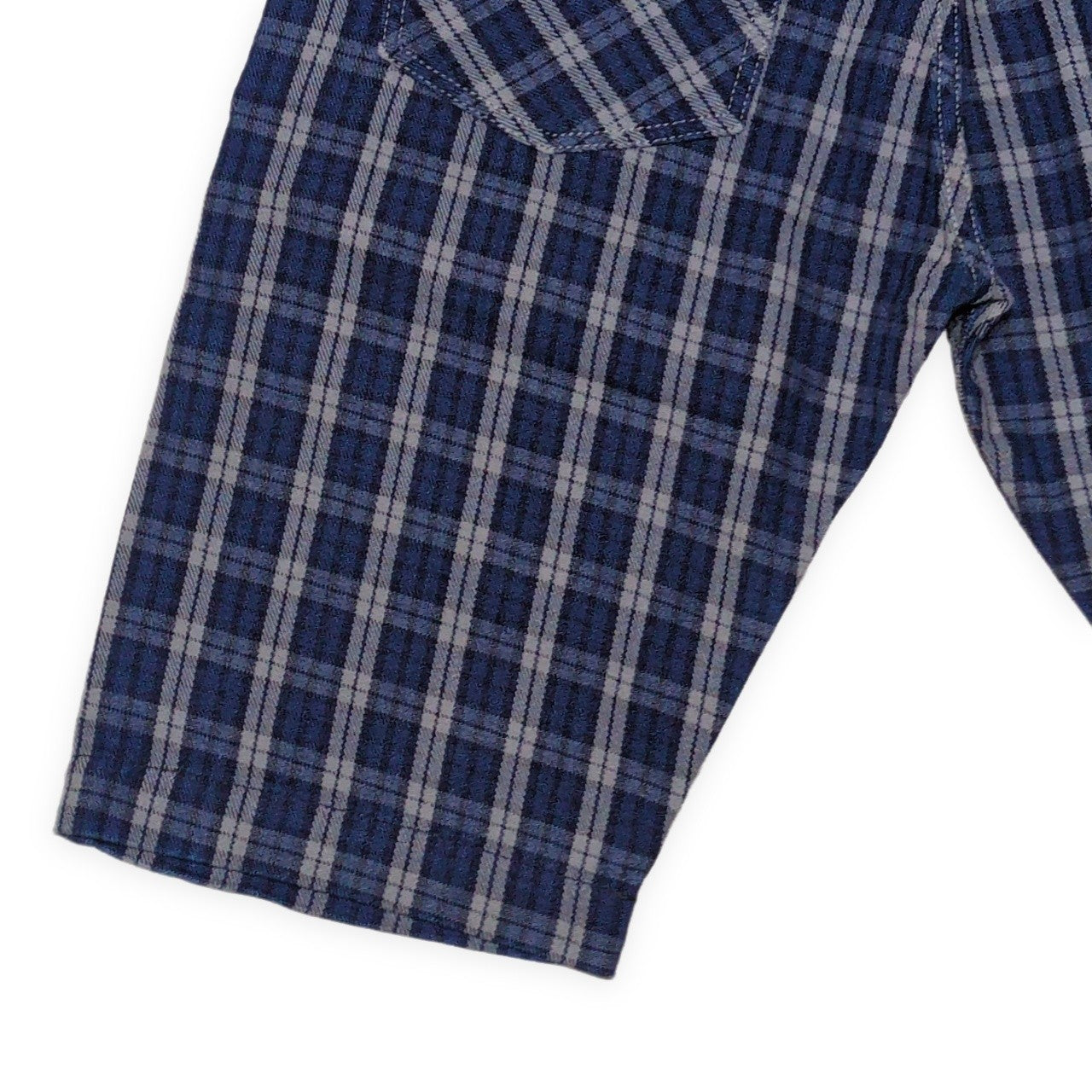 EVISU 7550 Check Cotton Shorts Blue Size 34