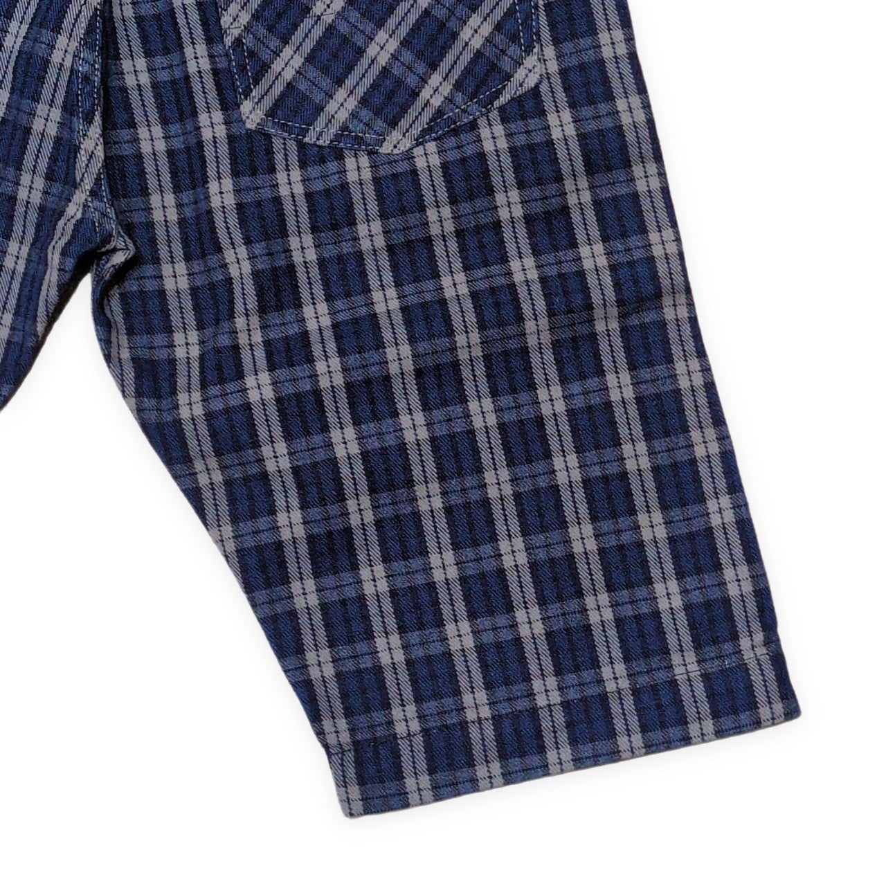 EVISU 7550 Check Cotton Shorts Blue Size 34