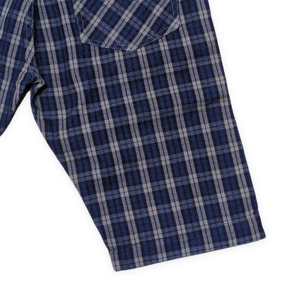 EVISU 7550 Check Cotton Shorts Blue Size 34