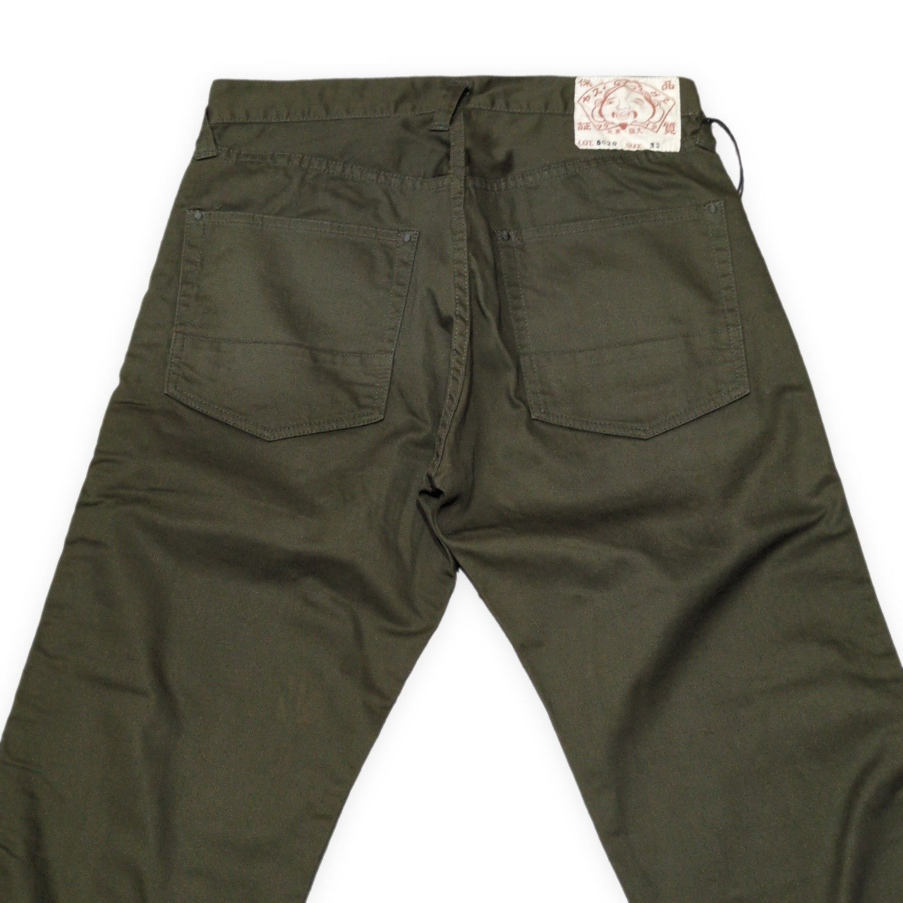 EVISU 5020 Satin Stretch Khaki Pants Size 32