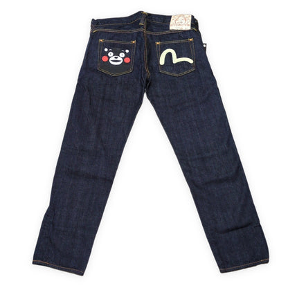 EVISU Lot.1977 Blue Kumamon Selvedge Jeans Size 31