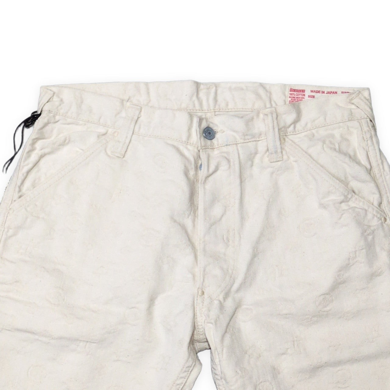 EVISU 7550 Monogram Jacquard Cotton Shorts Size 34