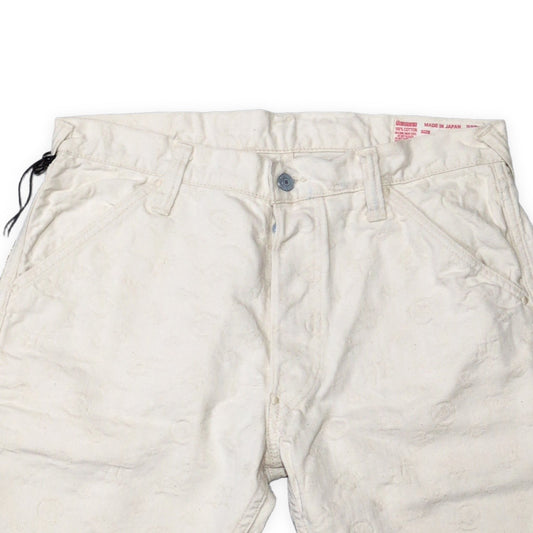 EVISU 7550 Monogram Jacquard Cotton Shorts Size 34