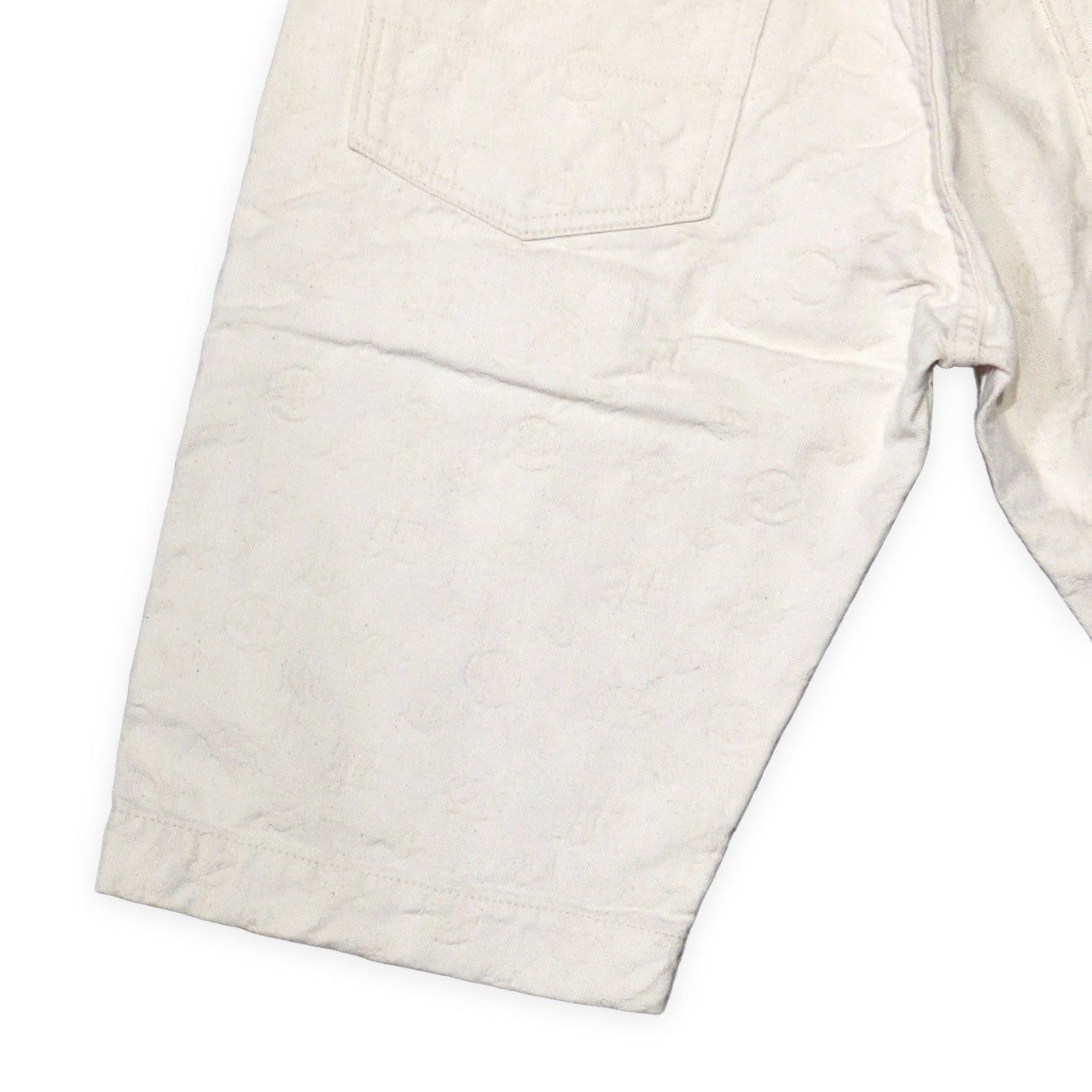 EVISU 7550 Monogram Jacquard Cotton Shorts Size 34