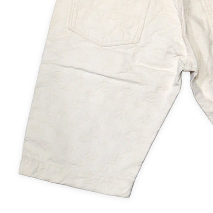 EVISU 7550 Monogram Jacquard Cotton Shorts Size 34