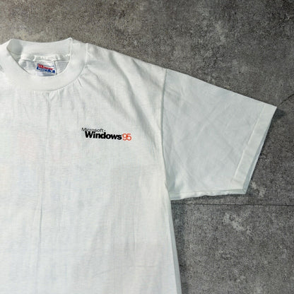 Hanes Microsoft Windows 95 Promo T-Shirt 90s USA Made Size L