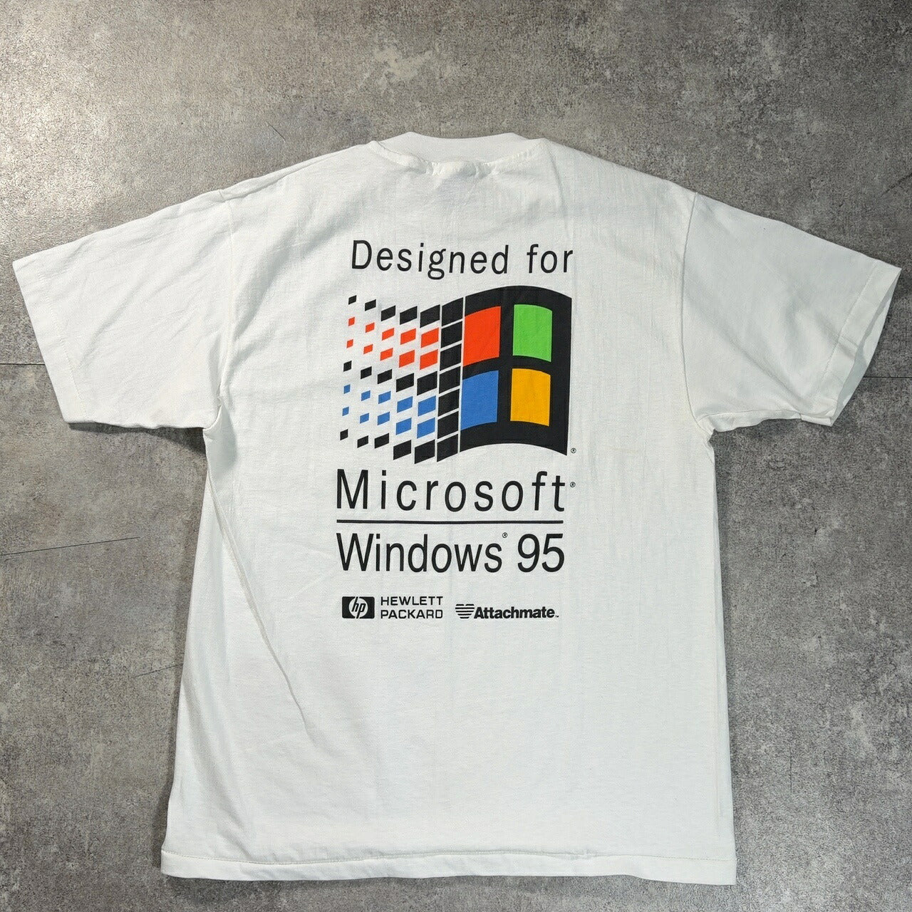 Hanes Microsoft Windows 95 Promo T-Shirt 90s USA Made Size L