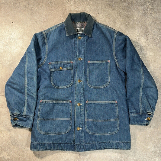 Sears 70s Work Leisure Blanket Lined Denim Coverall Jacket Size M