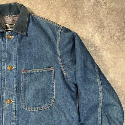 Sears 70s Work Leisure Blanket Lined Denim Coverall Jacket Size M