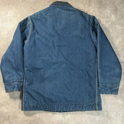 Sears 70s Work Leisure Blanket Lined Denim Coverall Jacket Size M