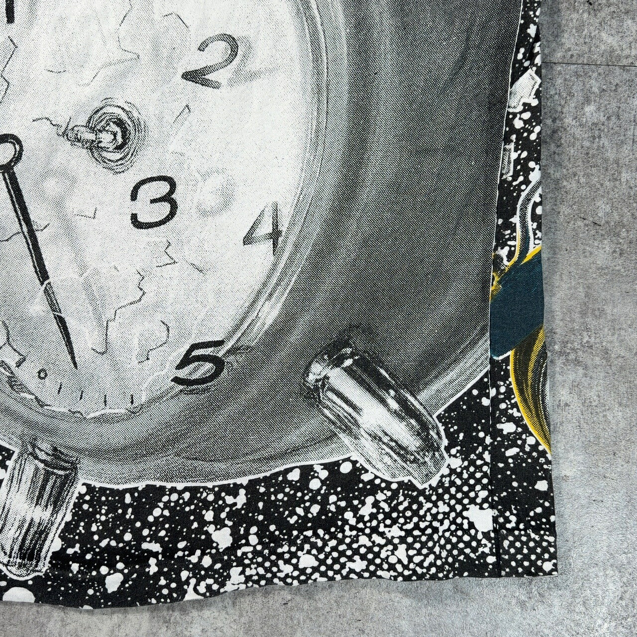 FRUIT OF THE LOOM 90s Clock Overprint Watch Size L