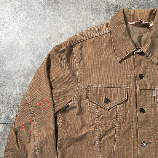 LEVI'S 70s Vintage 70505 Corduroy Trucker Jacket Size 42