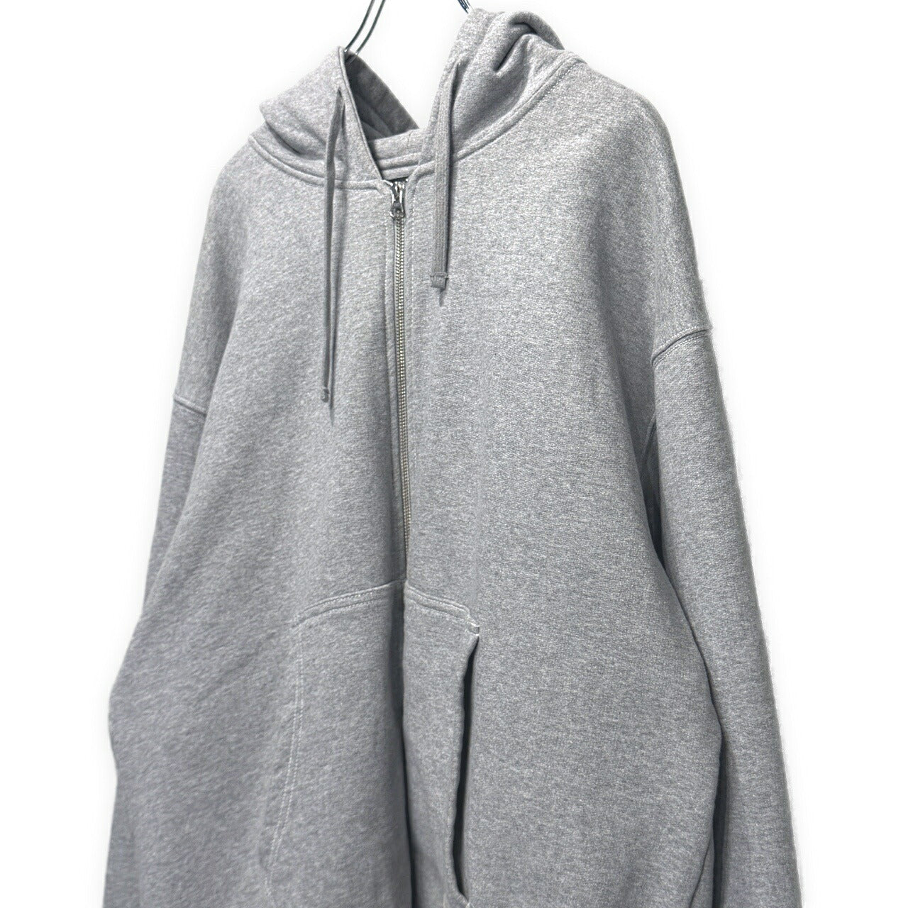 STUSSY Gray Double Face Label Full Zip Hoodie Size XL