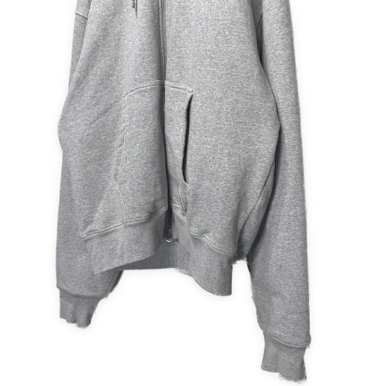 STUSSY Gray Double Face Label Full Zip Hoodie Size XL